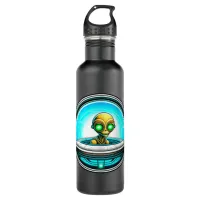 Extra Terrestrial Flying in a UFO   Stainless Steel Water Bottle