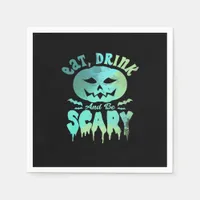 Eat Drink And Be Scary Halloween Vintage Classic Napkins