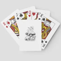 Cottagecore Aesthetic Frog On A Mushroom Goblincor Poker Cards