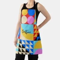 Bold Abstract Modern Geometric Customized Apron