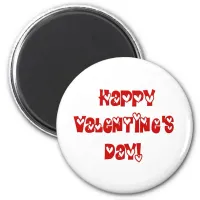 Happy Valentine's Day with Hearts Magnet