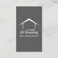 Mod gray white Classy Real estate  businesscards Business Card