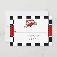 Rockabilly Wedding RSVP Card