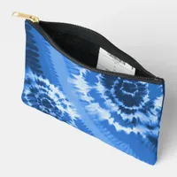 Blue Tie Dye Accessory Pouch