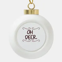 Alastor Oh Deer Creative Art Design  Ceramic Ball Christmas Ornament