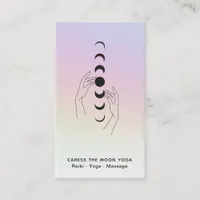 *~* Rainbow Caress The Moon Phases Celestial Hands Business Card
