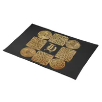 Personalized Celtic Knotwork Cross Cloth Placemat