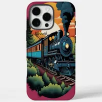 Steam Engine Sunset Journey iPhone 16 Pro Max Case