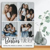 Personalized Best Friends Forever 4 Photo Collage Plaque