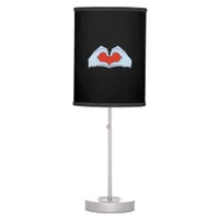 Skeleton Heart Hands Classic Basic Halloween Style Table Lamp