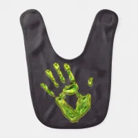 Glowing Ghoul Handprint Baby Bib