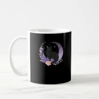 Cat Witchy Moon Flowers Pastel Goth Goblincore Coffee Mug