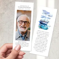 In Loving Memory Photo Boat Funeral Bookmarks