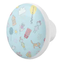 Hand Drawn Cute Stuff ID360 Ceramic Knob
