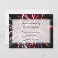 Fireworks Summer Wedding RSVP Response Card