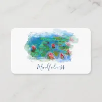 *~*  Lotus Monet Lily Pond Floral Angel Business Card