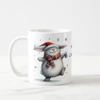 Cute Bunny Merry Christmas Coffee Mug