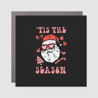 Groovy Christmas Santa Tis The Season Car Magnet