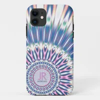 Hippie 'delica Funk Pink Blue Monogram iPhone 11 Case