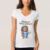 Troll with Plate – Dishes? What Dishes? Funny T-Shirt