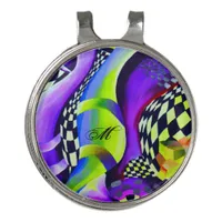 80`s Retro Geometric Pattern Golf Hat Clip