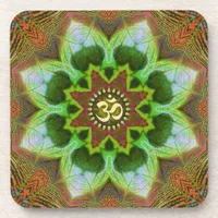 Lotus Om Mandala Geometric Art : Set of 6 Coaster