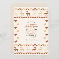 Gingerbread Cozy Ugly Sweater Christmas Party Invitation