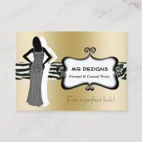 gold chic fashion boutique Business Cards