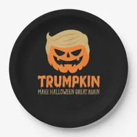 Trumpkin Make Halloween Great Again Jack O Lantern Paper Plates