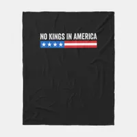 No Kings In America Patriotic Style Fleece Blanket