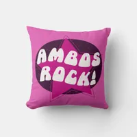 Ambos Rock Funny Pink Ambulance Driver Throw Pillow