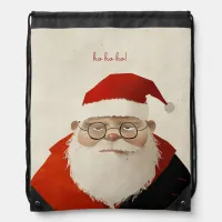 Tired Santa Drawstring Bag