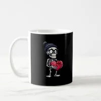 Funny Skeleton Men Women Skeleton Heart Valentines Coffee Mug