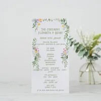 Whimsical Wildflower Wedding Ceremony Invitation