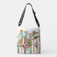 Tropical Getaway, Summer Beach Vacation Crossbody Bag