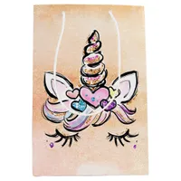 Unicorn Face Medium Gift Bag