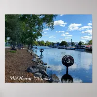 Mchenry, Illinois Fox River Walkway Photograph Poster