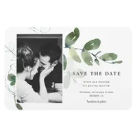 Elegant Eucalyptus Watercolor Save the Date Magnet