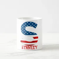 4th Of July Monogram Personalized Coffee Mug