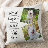 Pet Dog Memorial Sympathy Keepsake Photo Throw Pillow
