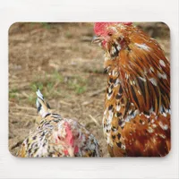 Bantam Hen and Rooster Mouse Pad