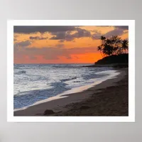 Beach Sunset Photography Fine Art Poster Print