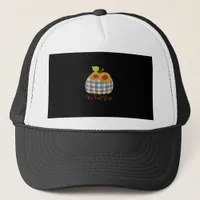 It’s Fall Y’all Pumpkin Plaid Design Halloween Fun Trucker Hat