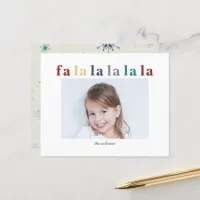 Budget Colorful fa la la Photo Holiday Card