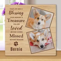 Personalized Pet Loss Keepsake Pet Memorial Photo Plaque
