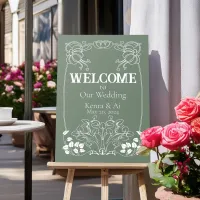 Art Nouveau Wedding Welcome Sign Foam Board