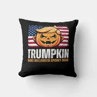 Donald Halloween - Trumpkin Make Halloween Spooky  Throw Pillow