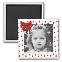 Adorable Red Cherry Photo Magnet