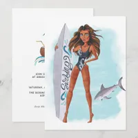 Summer Surf Beach Vacation Birthday Party Invitati Invitation