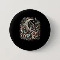 Aesthetic Retro Goblincore And Cottagecore Mushroo Button